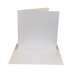 50 Pack - 5x5 Square White Greeting Card Blanks & Envelopes - 300gsm