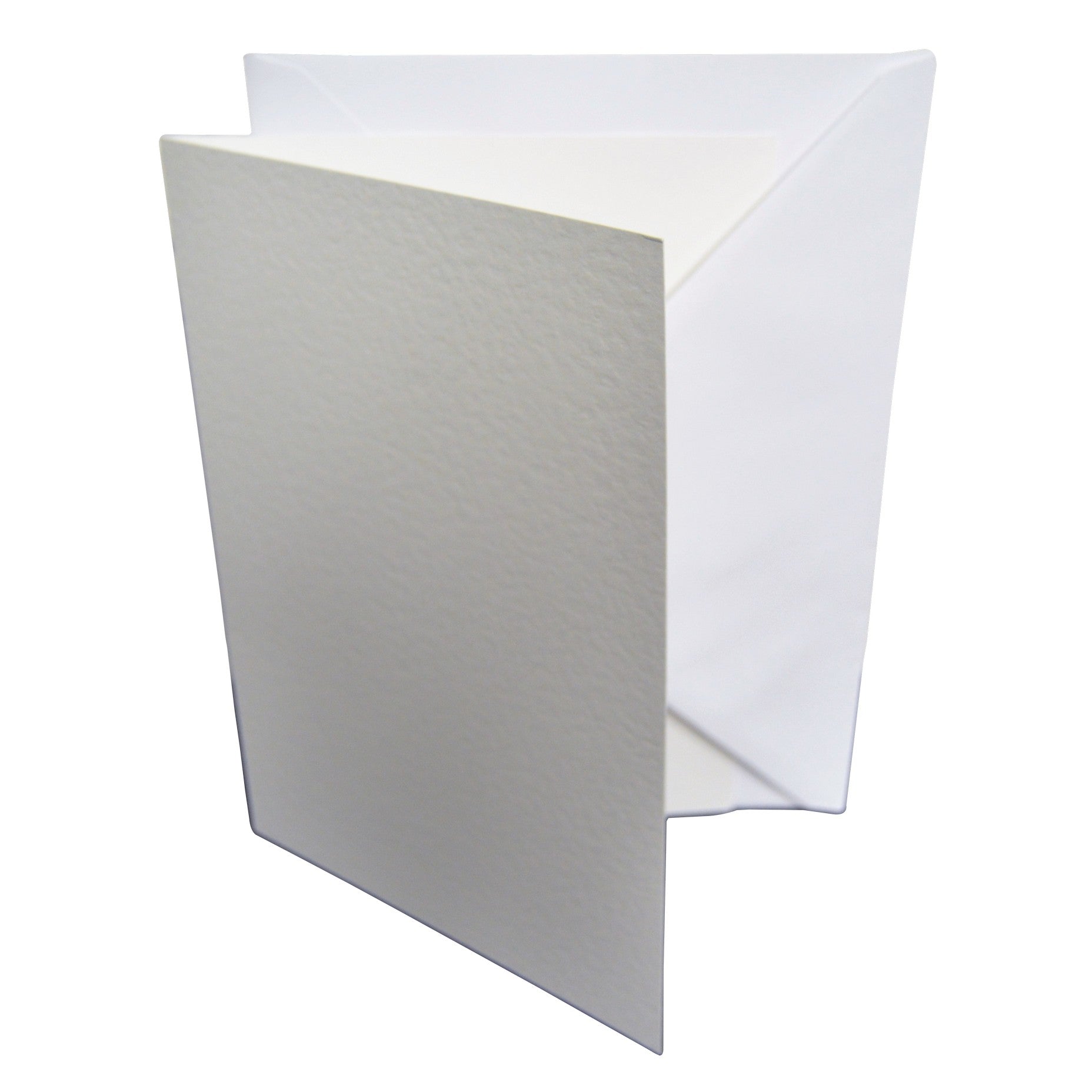 Hammered White Card Blank Folded With Envelope