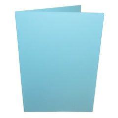 light blue card blank standing by itself