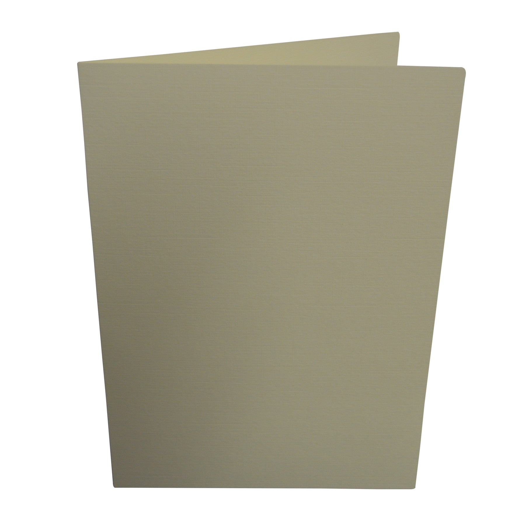 Linen ivory card blank folded in half