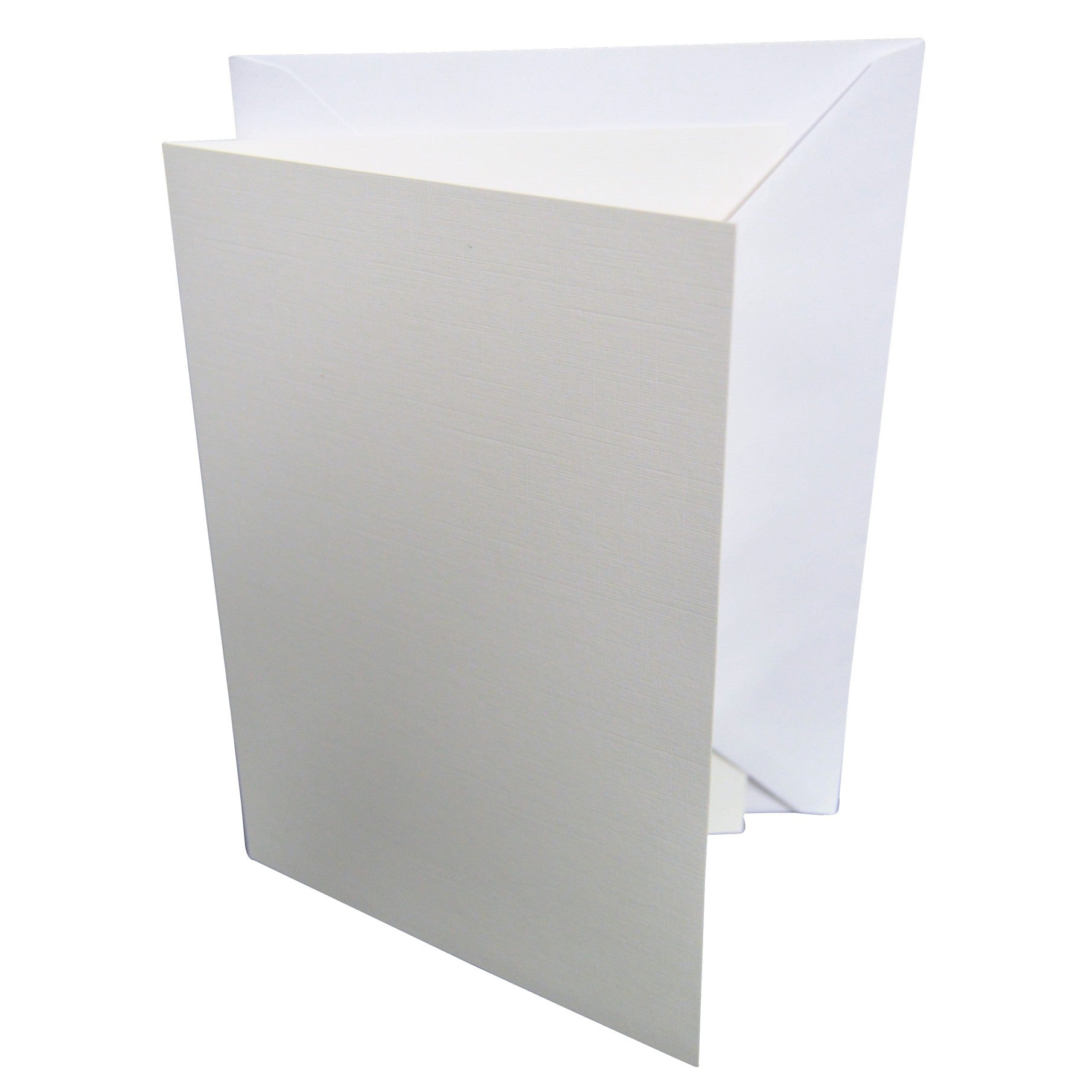 linen white card blank folded with envelope