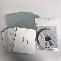 100 Header Cards With Free Bags. Euro Slot, Blank Shop Product Display Packaging