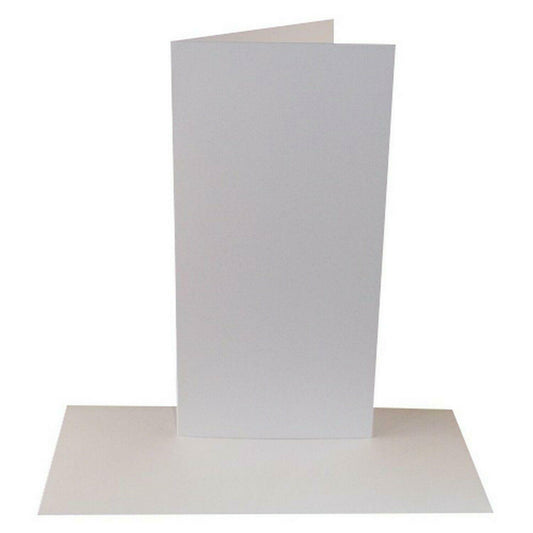10 Pack DL White Greeting Card Blanks & Envelopes, 300gsm - Stella Weds