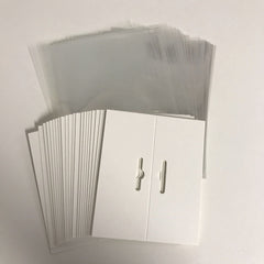 100 Header Cards With Free Bags. Euro Slot, Blank Shop Product Display Packaging
