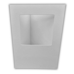 10 Pack A6 White Rounded Top Square Aperture Greeting Card Blanks & Envelopes, Tri-Fold - 300gsm