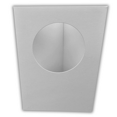 10 Pack A6 White Top Circle Aperture Greeting Card Blanks & Envelopes, Tri-Fold - 300gsm
