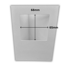 10 Pack A6 White Rounded Top Square Aperture Greeting Card Blanks & Envelopes, Tri-Fold - 300gsm