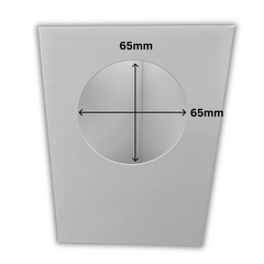 10 Pack A6 White Top Circle Aperture Greeting Card Blanks & Envelopes, Tri-Fold - 300gsm
