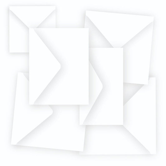Envelopes White Gummed Diamond Flap Small Large Cards Wedding Invitations 100gsm