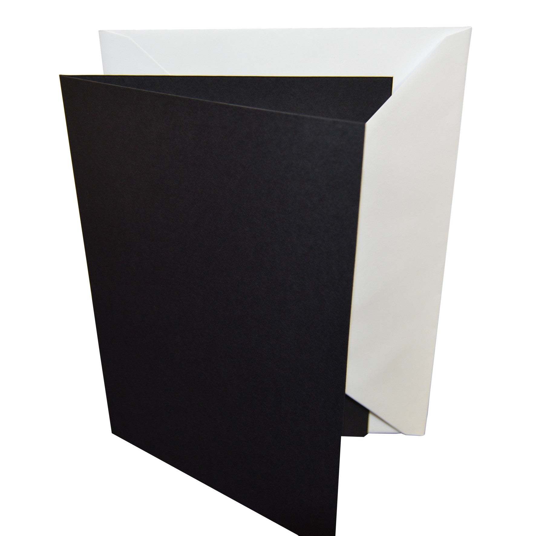 5x7 black card blanks with matching white envelopes, 250gsm cardstock, 10 pack
