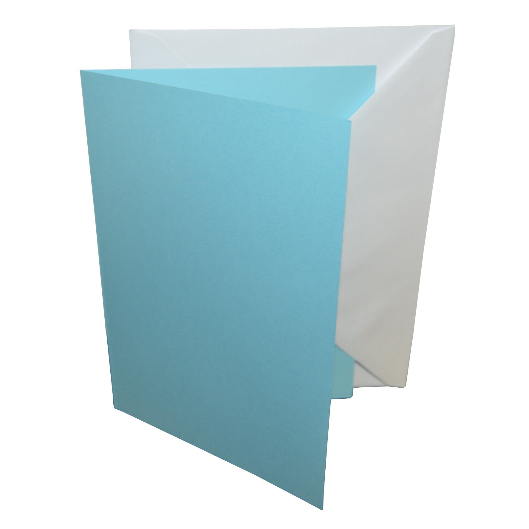 light blue card blank with white envelope