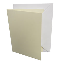 Linen ivory card blank with white envelope