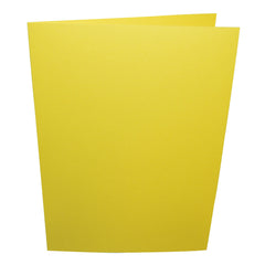 yellow card blanks standing folded in half