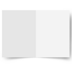 A5 White Card Blank Inserts On White Background